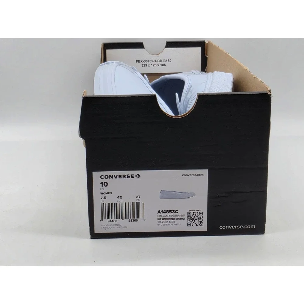 Converse CTAS Dainty Ballerina Shoes Women 10 Blue Patent Leather A14853C